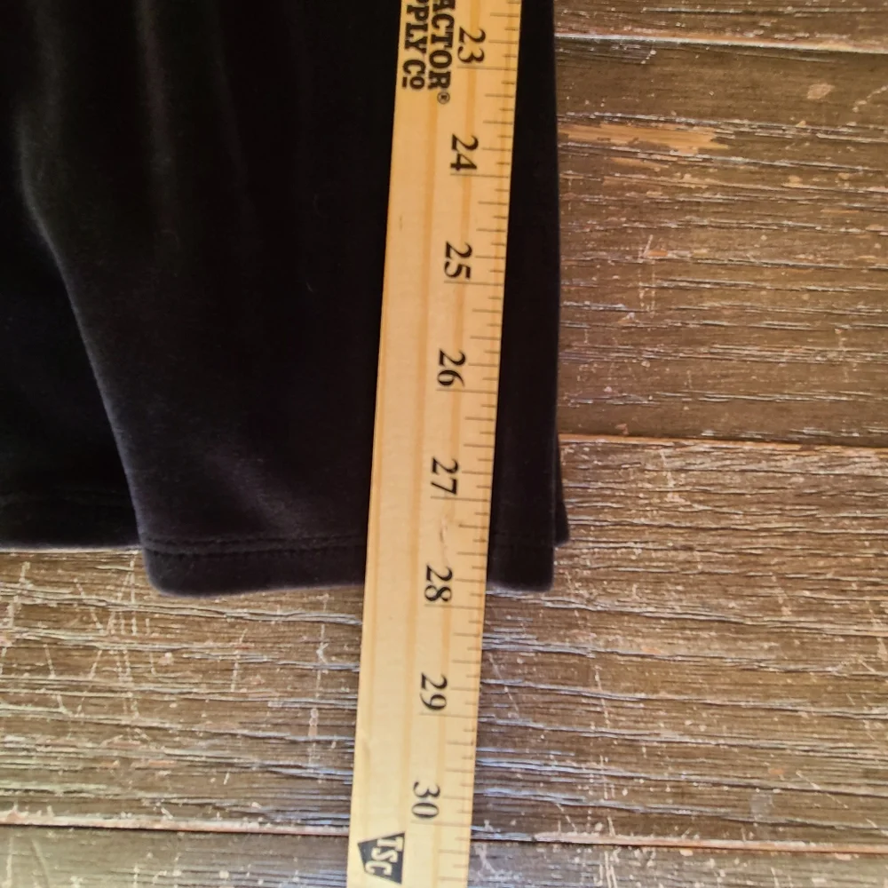 adidas Girls Velour Flare Leggings Black 3-Stripe Slim Fit Split Hem Size L 14